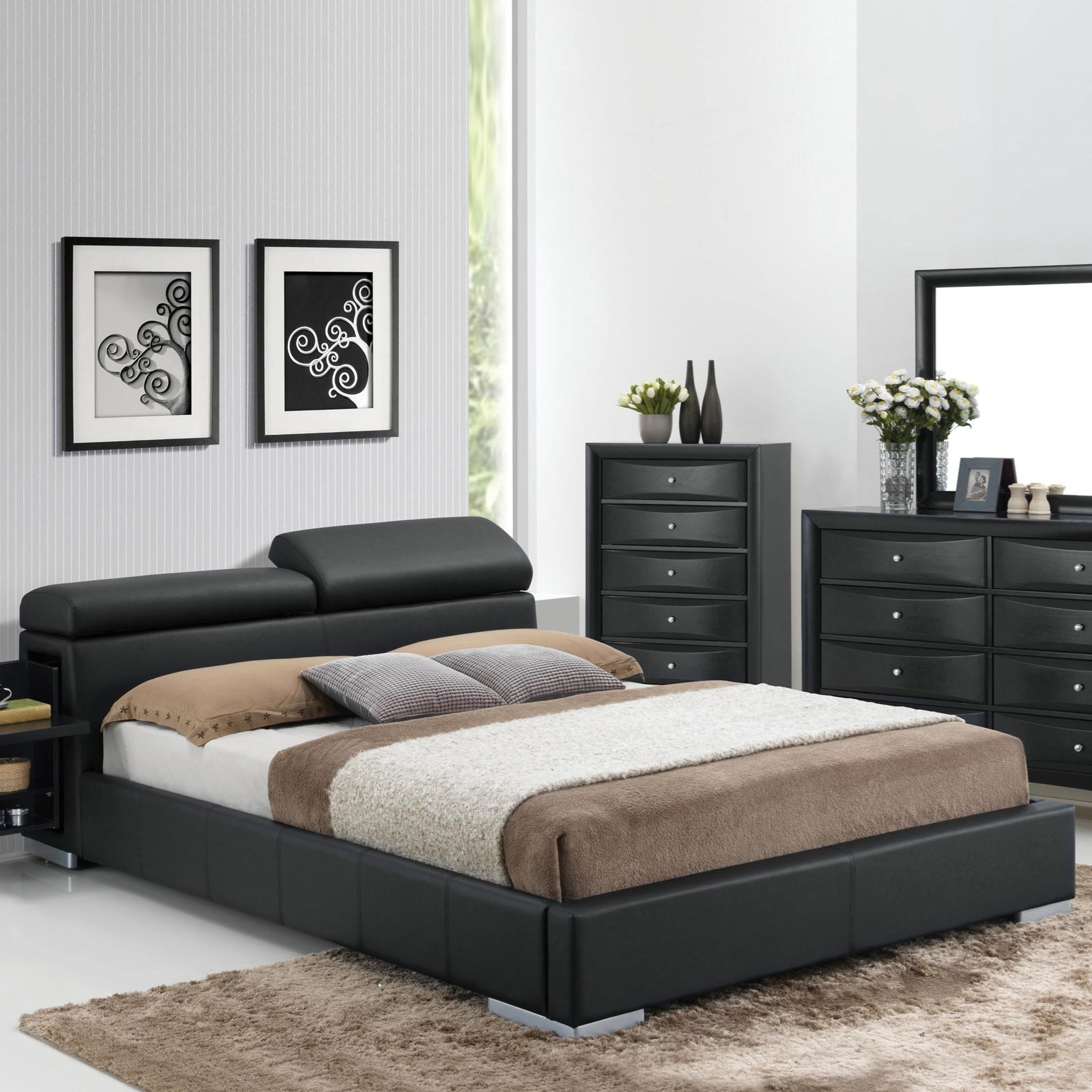Acme Furniture Manjot 20750Q KIT Contemporary Queen Bed W Built